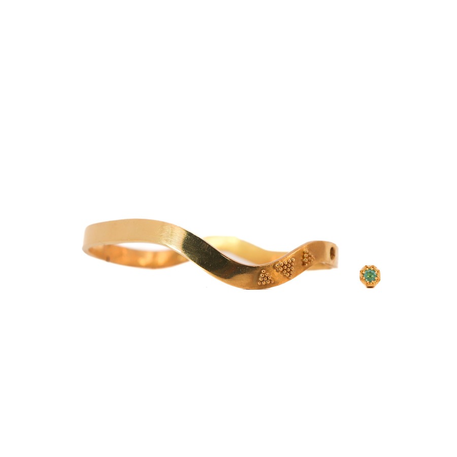 22k Gold Granulation Bracelet detail