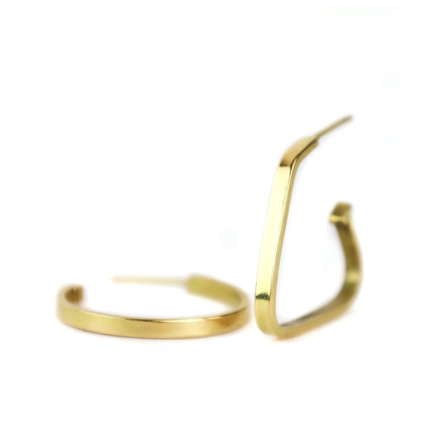 Perfectly Mismatched Gold Hoops by Nelly Creative Studios