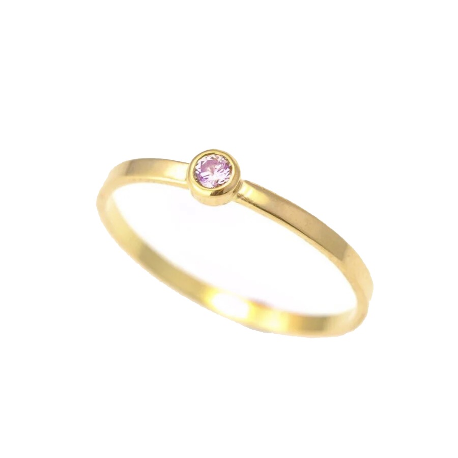 The Pink Solitaire Sapphire Ring by Nelly Creative Studios