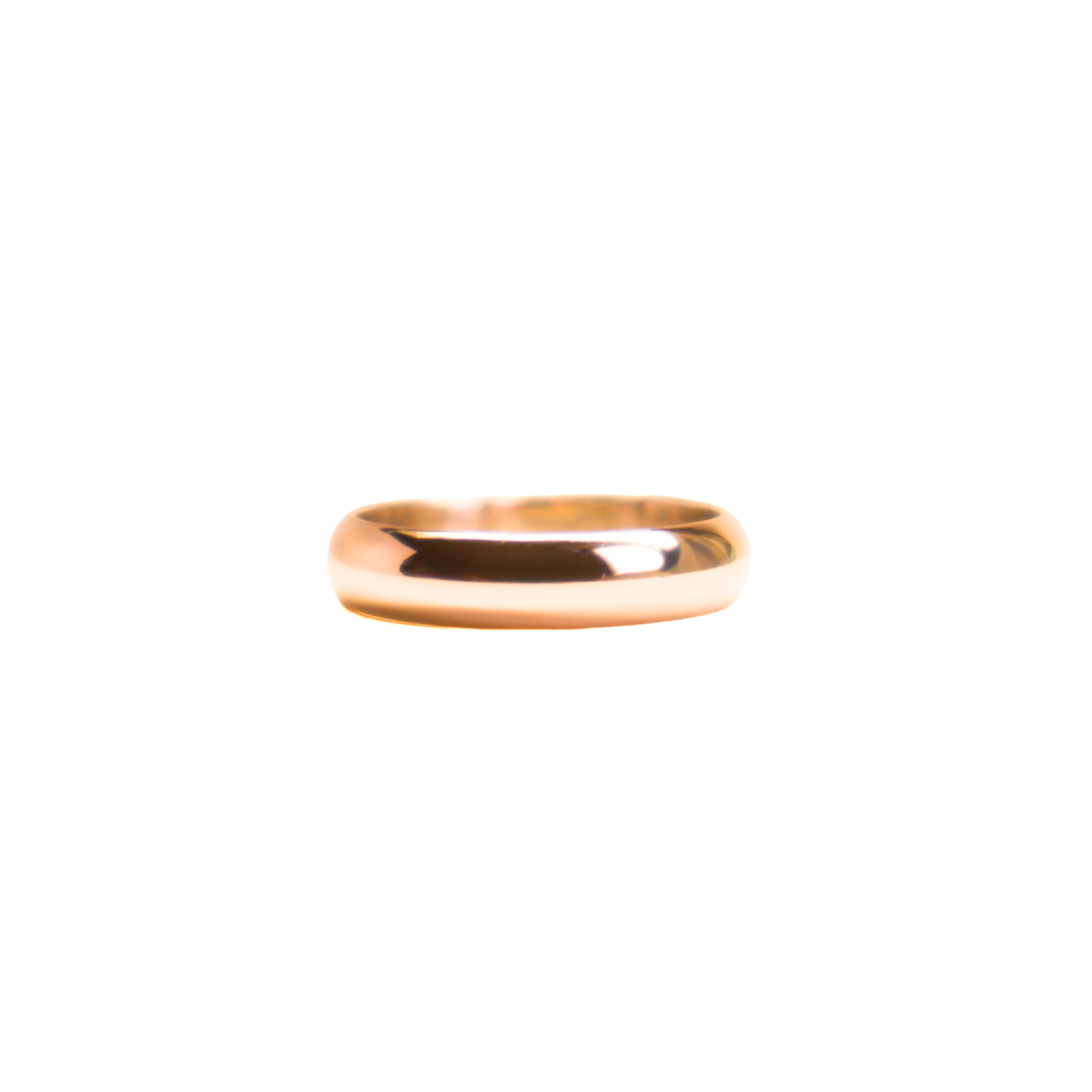 The Pink Gold Half Round Wedding Band by Nelly Creative Studios