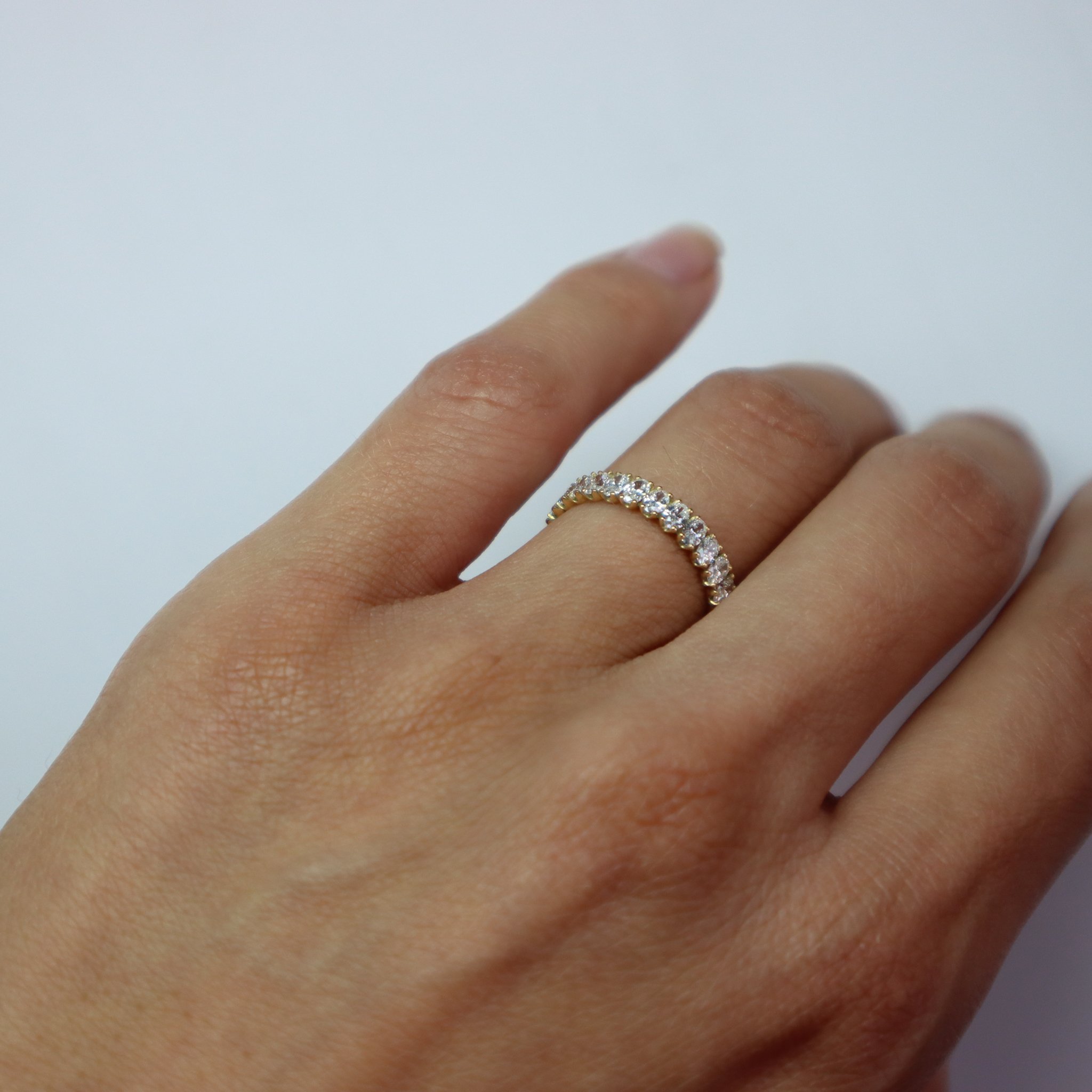 The Muskaan White Gold Oval Diamond Eternity Ring